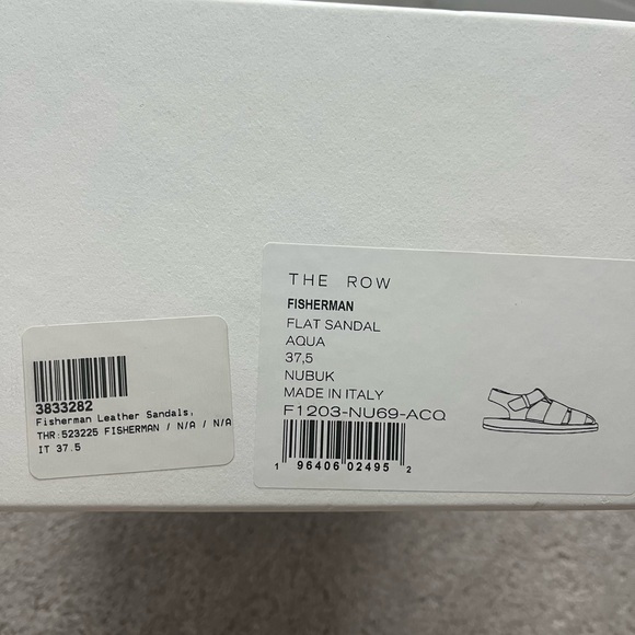 The Row fisherman flat sandal - acqua nubuck - size 37.5 - Picture 2 of 7